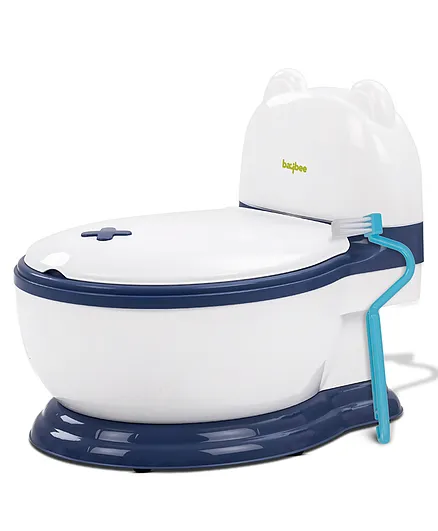 Baybee Banjo Western Potty Training Seat Chair with Closing Lid & Removable Tray - Blue