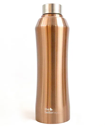The Better Home 1000 Stainless Steel Water Bottle Golden - 1 Litre