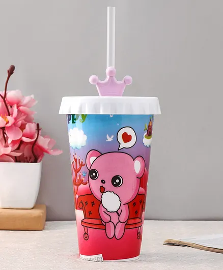 Tumbler With Straw Pink - 500 ml