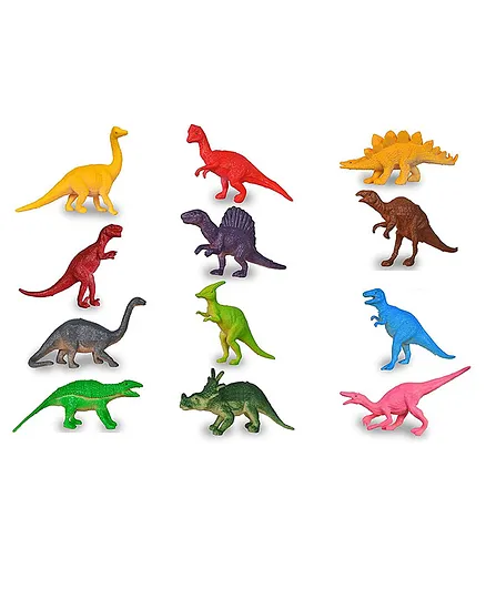 New Pinch Wild Animal Toy Set Pack Of 12 - Multicolor