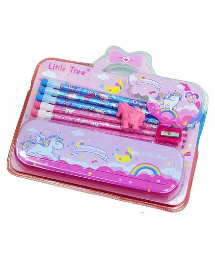 New Pinch Stationery Kit Unicorn Theme Pack Of 9 - Multicolor