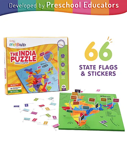 Intelliskills Indian States Puzzle Multicolor - 100 Pieces