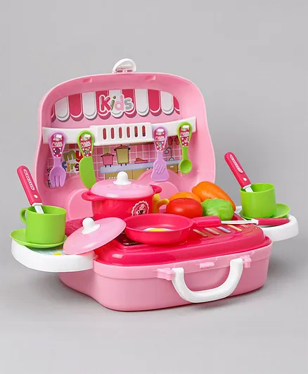 Toy Cloud Kitchen Cooking Set 26 Pcs - Pink 