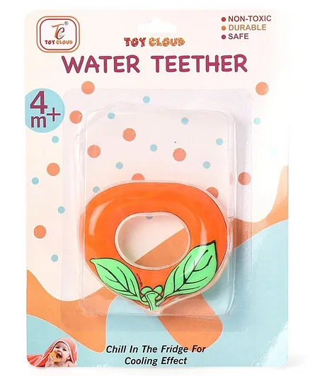 Toy Cloud Orange Shape Water Teether- Orange