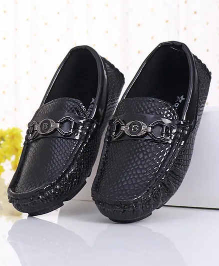 Cute Walk by Babyhug Slip On Formal Shoes- Black