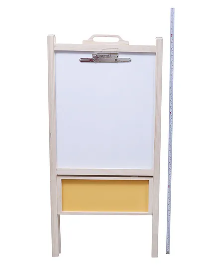The Little Boo Wooden 2 in 1 Easel Board With Clipboard - White 
