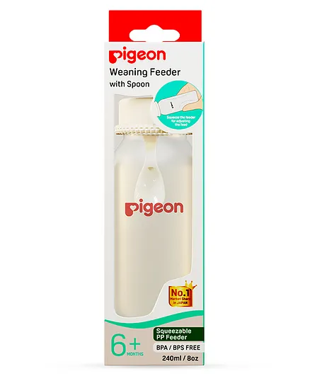  Pigeon Food Feeding Bottle With Spoon - 240 ml