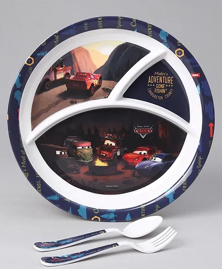 Disney Pixar Cars 3 Sectioned Plate - Multicolour