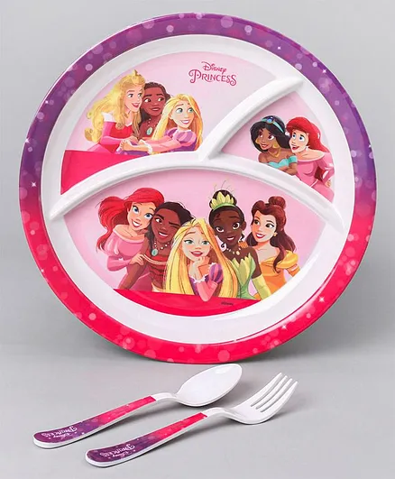 Disney Princess 3 Sectioned Plate - Multicolour