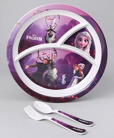 Disney Frozen 3 Sectioned Plate - Multicolour