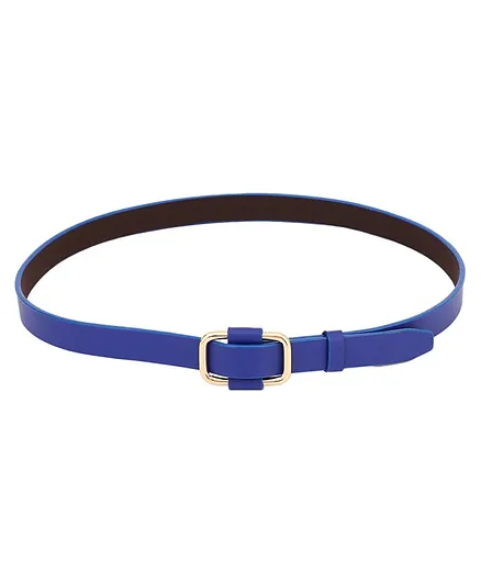 Kid-O-World Solid Rectangular Buckle Fancy Belt - Blue