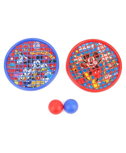 Minnie Mouse Shot Hand Tennis With Balls - Red Blue