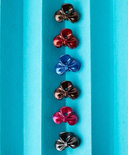 Jewelz Set Of 6 Butterfly Claw Hair Clutchers - Multi Color