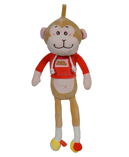 Ultra Soft Monkey with Dress Toy Multicolor - Height 16 Inches