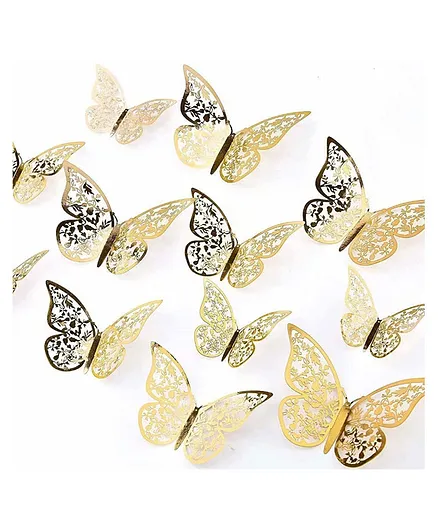 Bubble Trouble Butterfly for Decoration Items for Wall Decor Multicolor - Pack of 12
