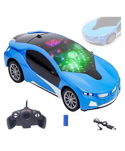 NEGOCIO Remote Control Chargeable Car With 3D Lights (Color May Vary)