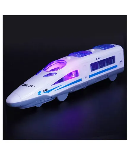 NEGOCIO High Speed Bullet Train Toy With 3D Lighting And Musical Fun Sounds - Multicolor
