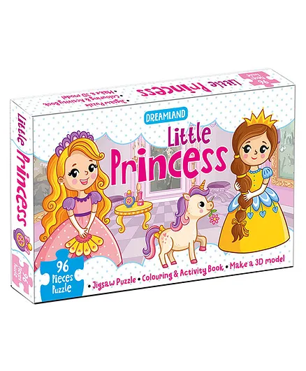 Little Princess Jigsaw Puzzle for Kids with Colouring & Activity Book and 3D Model - 96 Pieces