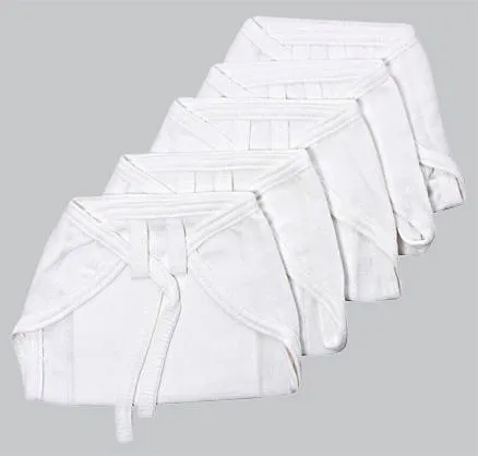 Tinycare Cloth Baby Nappy Small White - Set Of 5