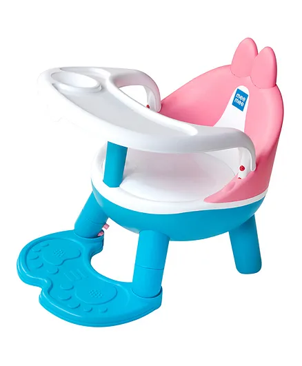 Mee Mee Foldable Booster Chair With Feeding Tray & Anti Skid Grip - Pink