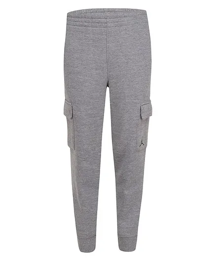 Jordan Solid Fleece Cargo Pants - Grey
