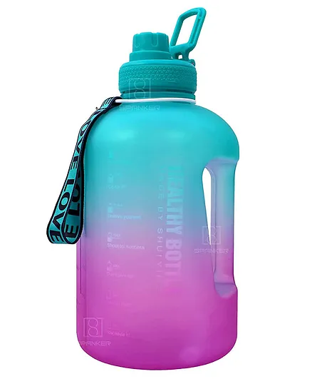 Spanker Gym Water Bottle Sports Water Bottle Gallon 2300 ml BPA Free Fitness Sports Water Bottle - Green Purple