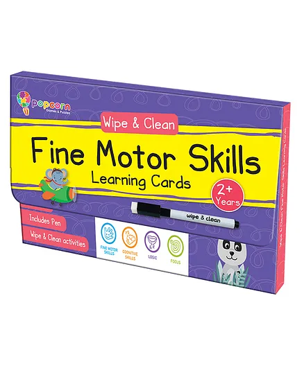 Popcorn Fine Motor Skills Learning Cards  Multicolor - 16 Cards