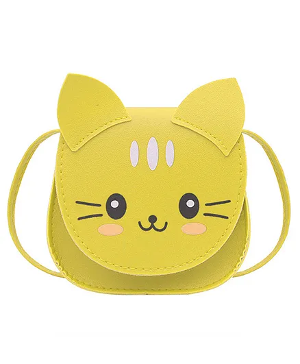 SYGA Children's Cat Shoulder Sling Cartoon Backpack  - Yellow