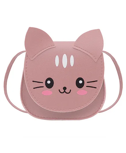 SYGA Children's Cat Shoulder Bag Cartoon Backpack PU Leather Kids Small Kitten Handbag Purse Wallet for Toddlers Kids - Pink