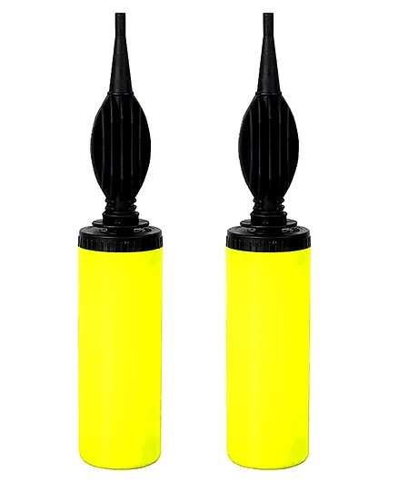 Shopperskart Two-Way Hand Air Pumps for Balloons Inflate Pack of 2 - Yellow