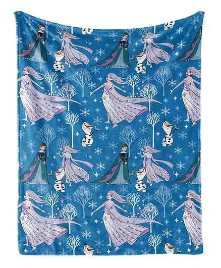 Disney Frozen Plush Flannel Blanket - Blue