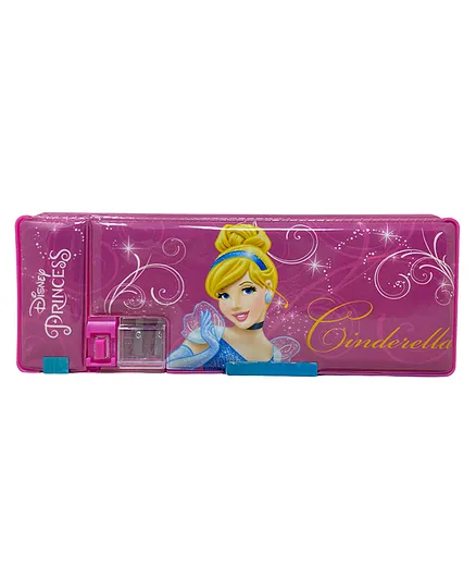 Disney Magnetic Pencil Case Additional with Compartment Disney Edition Stationary Organizer Pencil Box - Pink