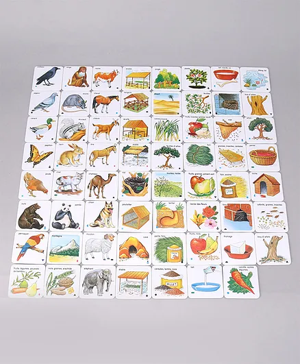 Creatives Animals Cards Memory Game White - 63 Piece