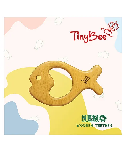 Nemo Fish Wooden Teether - (color may vary)