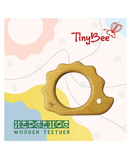 Hedgehog Wooden Teether - (color may vary)