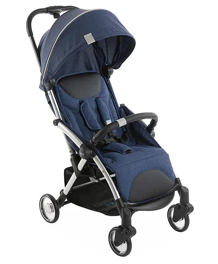 Chicco Goody Compact Plus 5 Point Safety Harness With Adjustable Canopy Stroller- Indigo