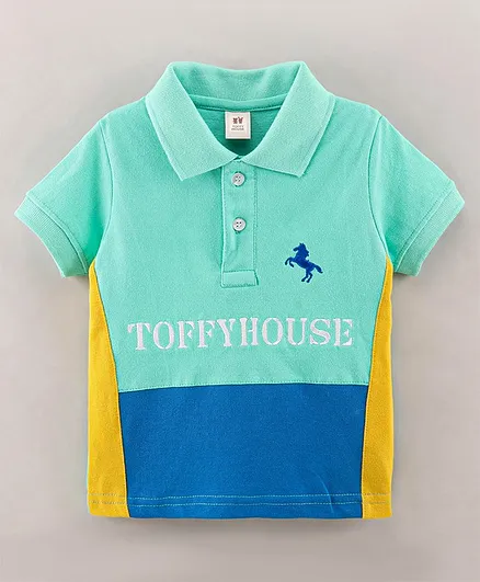 Toffyhouse Half Sleeves T-shirt Text Print - Green