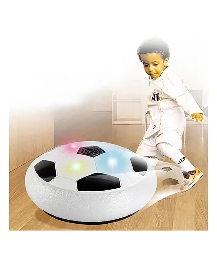 VGRASSP Hover Soccer Ball, Soft Eva Material Foam Bumper Air Indoor Football Made in India for Kids, Toy with Multi Colour LED Lights, Best Gifts for Toddlers, Boys and Girls - Multicolour