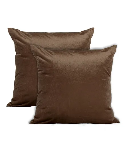 Encasa Homes Cushion Cover Pack Of 2 - Brown
