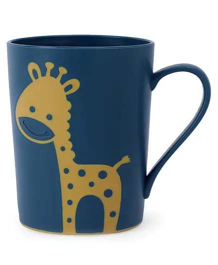 Polypropylene Cup with Handle Giraffe Print Blue - 500 ml (Color May Vary)