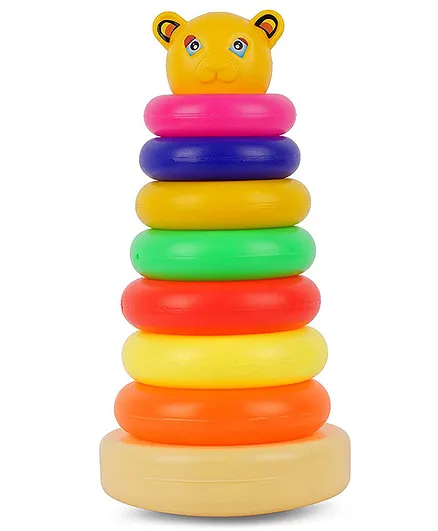 Tiny Tycoonz Teddy Shapped Stacking Ring Set Multicolour - 7 Rings