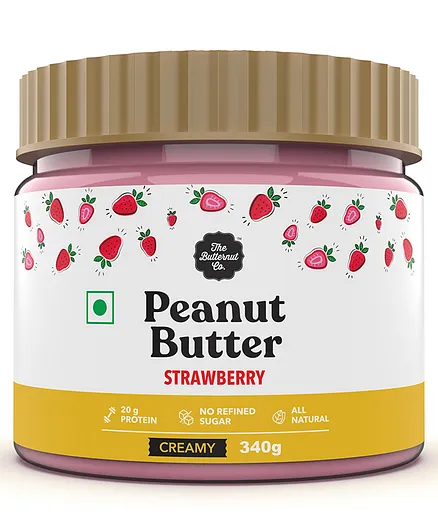 The Butternut Co. Strawberry Peanut Butter Creamy - 340 gm