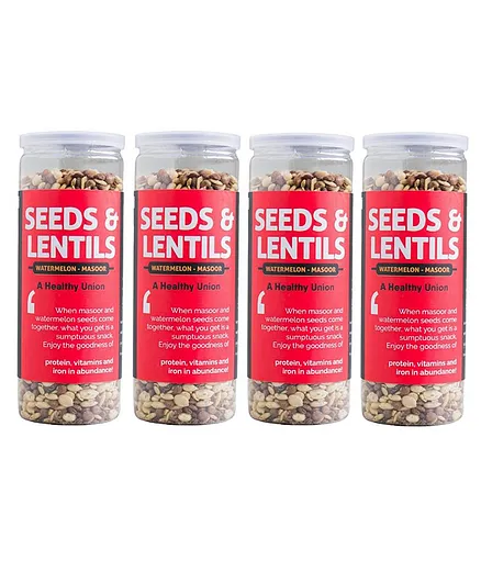 Omay Foods Seeds and Lentils 160g each (Pack of 4)