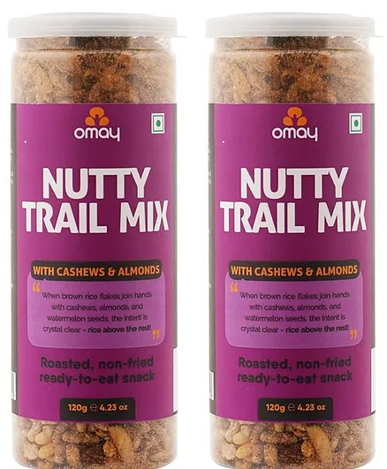 Omay Foods Nutty Mix With Dry Fruits 120 g Each- Pack of 2