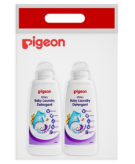 Pigeon Baby Liquid Laundry Detergent Combo Pack of 2 - 500 ml Each Online in India, Buy at Best Price from FirstCry.com - 11919879
