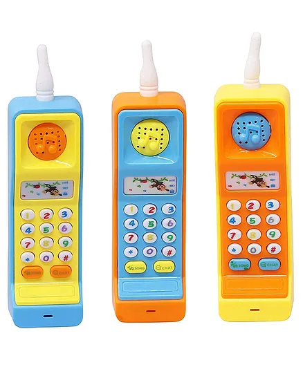 Sanishth Smart Phone Cordless Mobile Phone Toys Best for Kids Flip Mobile Phone Toy Musical Toys Smart Light Birthday Gifts (Color May Vary)