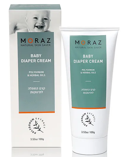 Moraz Natural Herbal Baby Diaper Cream|Treats & Prevents Diaper Rash|Enriched with Pure Jojoba & Cocoa Butter  100ML