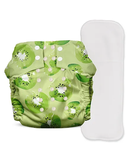 Mother Sparsh Nappers Krazy Kiwi Cloth Diaper Free Size - Green