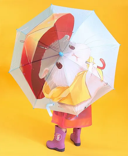 Babyhug Mouse Print Umbrella -Multicolor