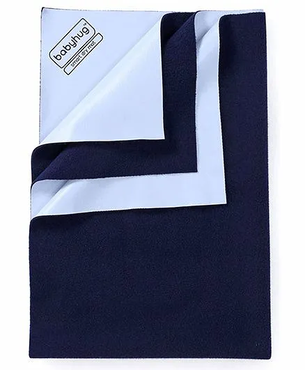 Babyhug Smart Queen Size Dry Bed Protector Sheet Extra Large - Navy Blue